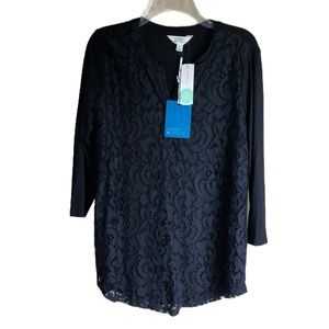 Market & Spruce Tarina Mixed Material Top M